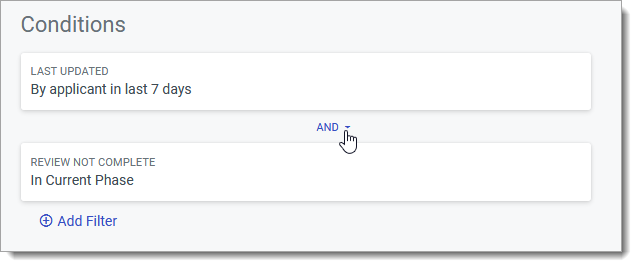 And / Or options in configuration of Segments