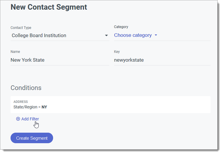 Creating a Contact Segment