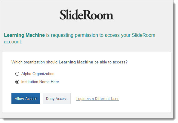 Integrating SlideRoom with Admissions Contacts