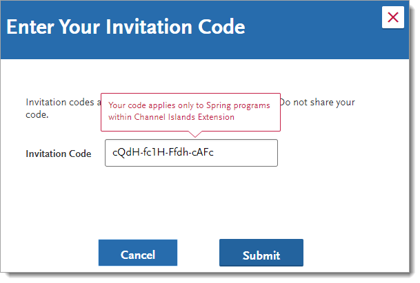 Invitation Code Term Warning App Portal.png