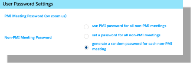 Zoom user password settings