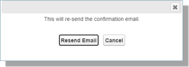 Resend email button