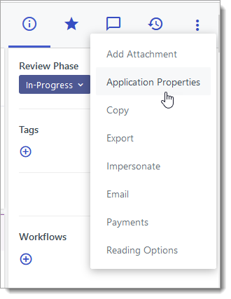 Finding Application Properties on an application