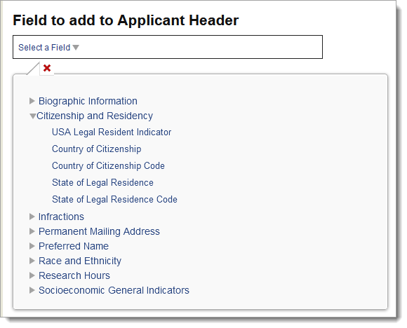 Adding a field to the Applicant Header