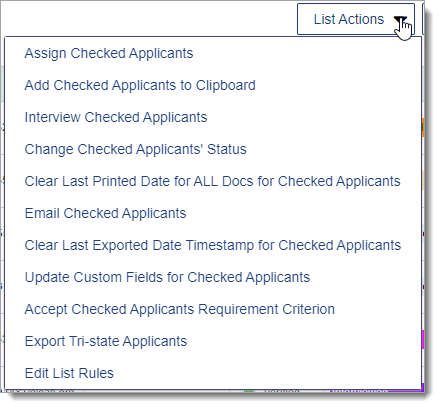 Apply batch actions to list results