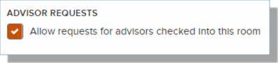 advisor requests checkbox