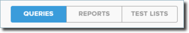 queries reports test lists tab