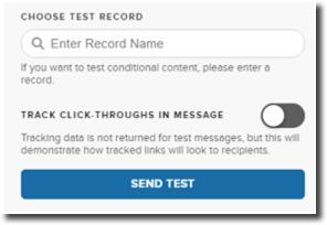 choose a test record window