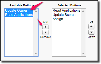Custom Buttons section