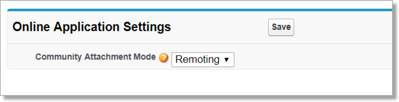 Online Application Settings