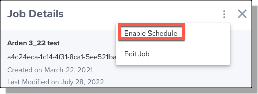 Option to enable schedule