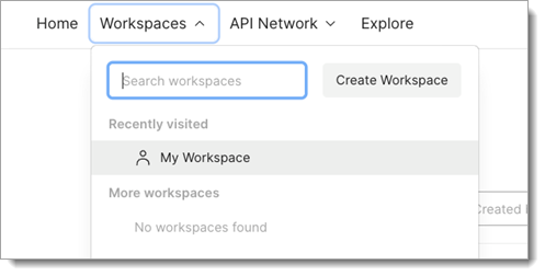 Accessing Workspaces from Postman