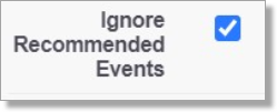 ignore recommended events