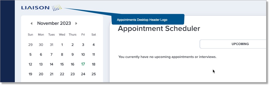 TargetX Appointments Desktop Header Logo example