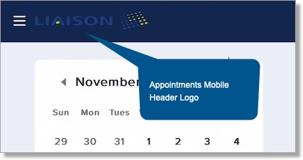 TargetX Appointments Mobile Header Logo example