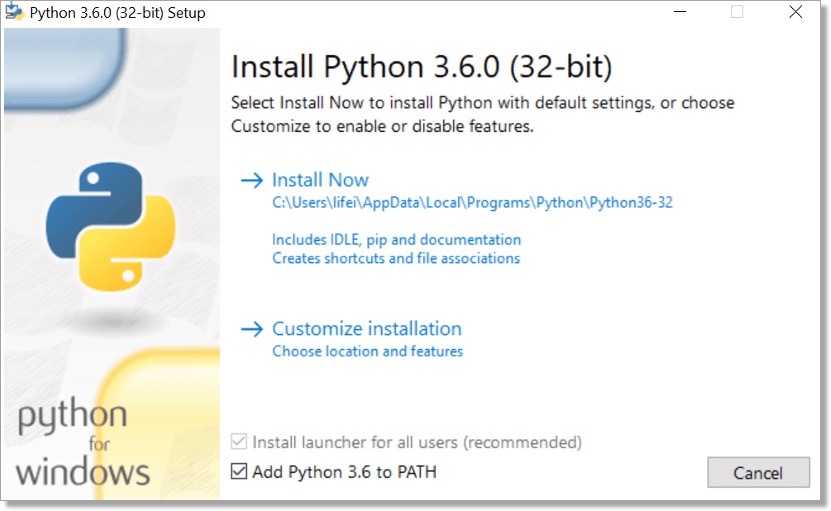 Integration Python installation