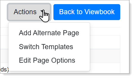Viewbook Actions Button.