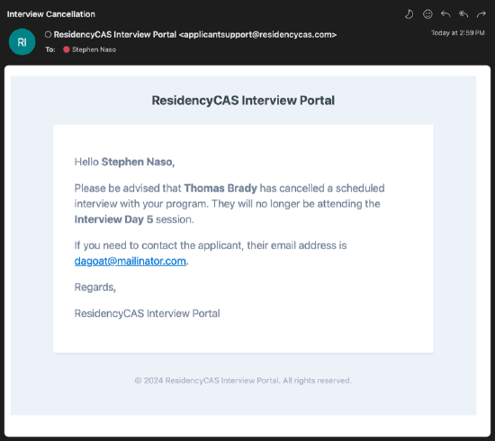 ResidencyCAS Interview Portal – Cancellation Email.png