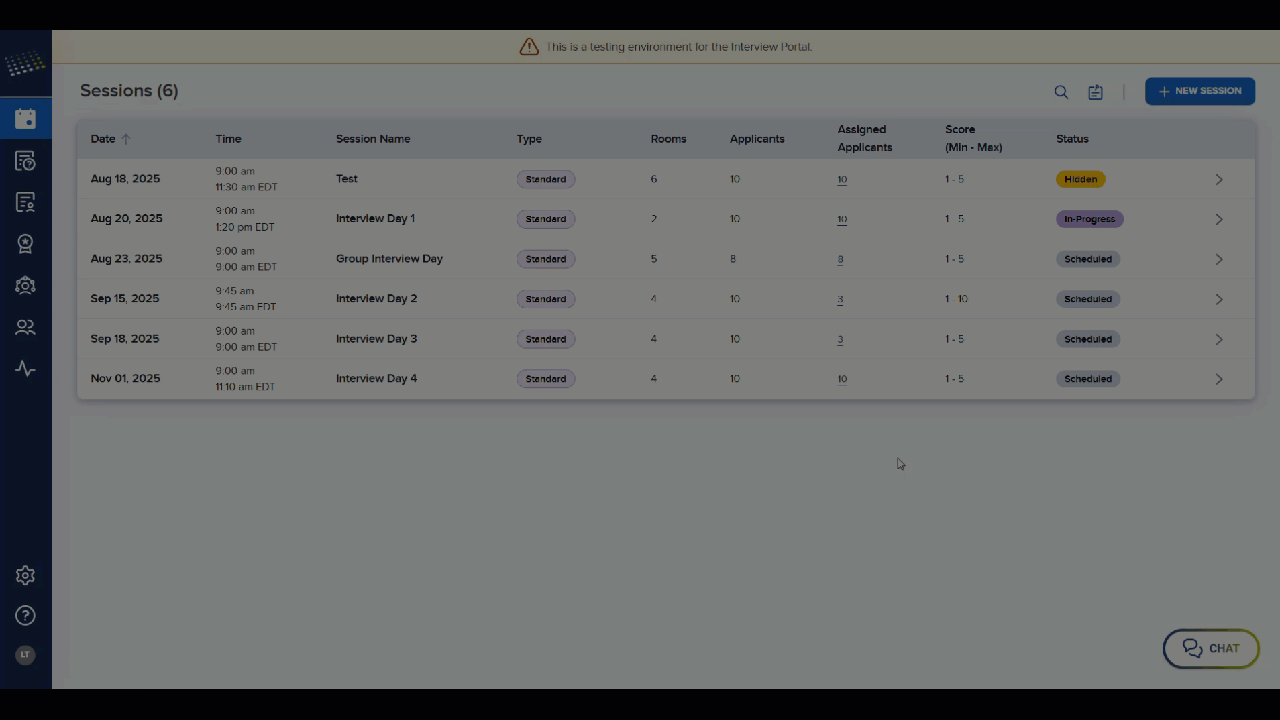 ResidencyCAS Interview Portal - View Session Waitlist Applicants.gif