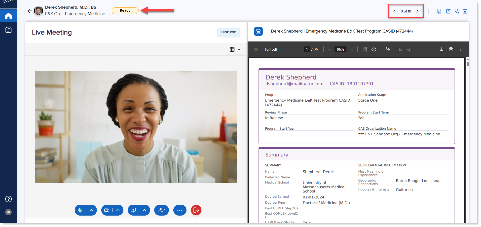 ResidencyCAS Interview Portal - Moving through Interviews.png