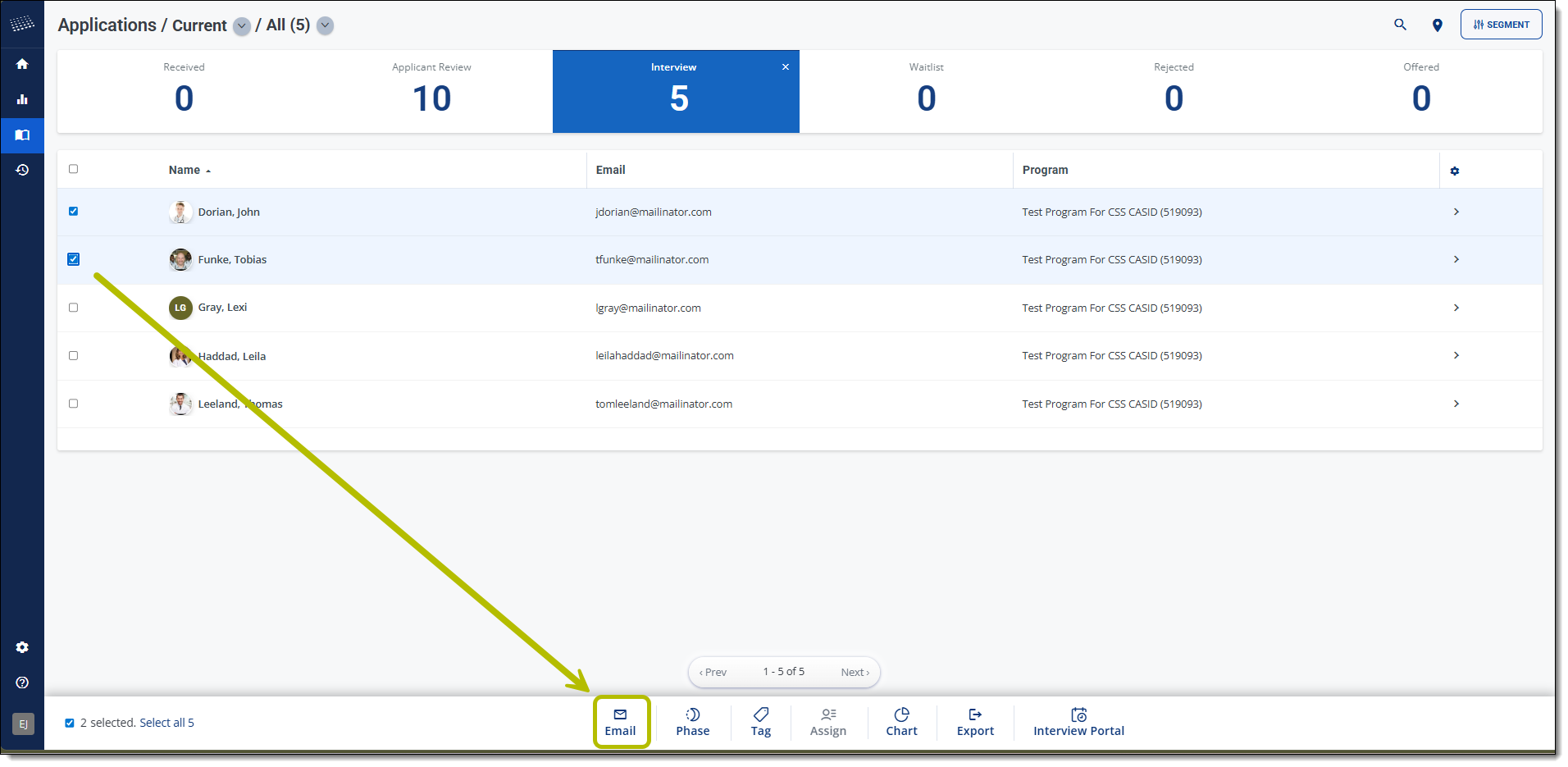 FellowshipsCAS Help Center_Sending Email Application Grid.png