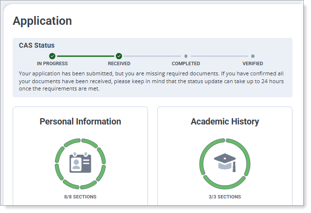RN CAS App Portal CAS Status Bar Jun 2026.png