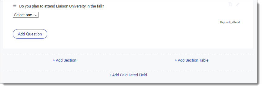 Adding new section table fields to a form