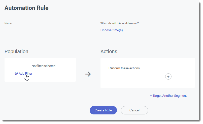 Adding a filter to an automation rule