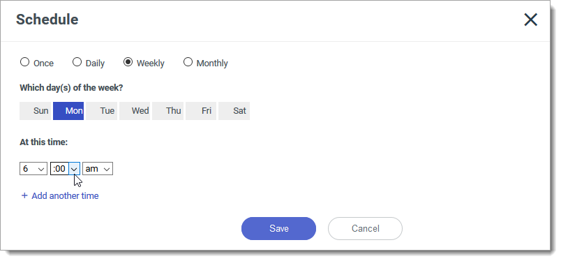 Scheduling time for an automation rule