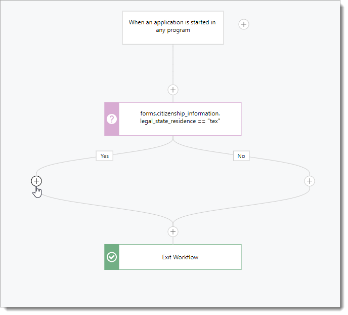 Adding a step to a yes-no branch workflow