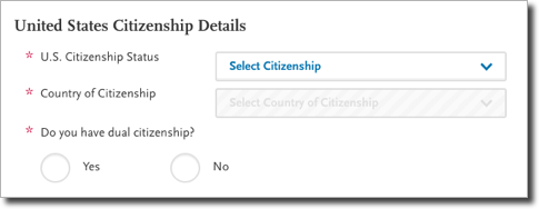 The United States Citizenship question in the CAS application