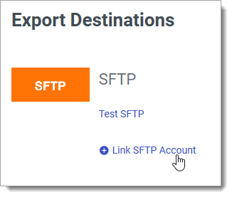 Linking an SFTP account