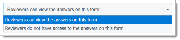 Forms answers visible to reviewers