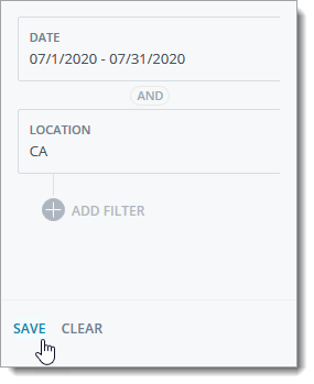 Save option for selected applicant filters
