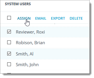 Assign option to assign saved views to reviewers