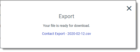 Export file ready